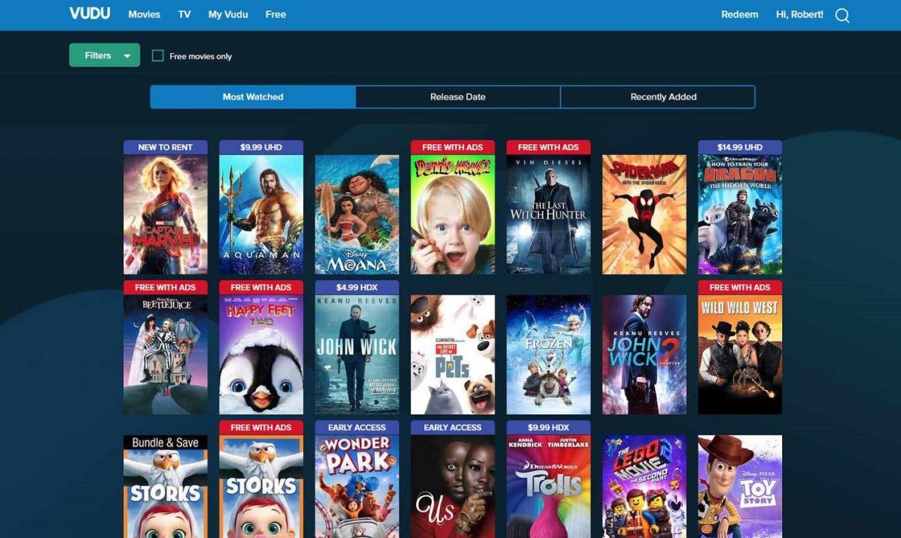 Vudu TV -Apps To Watch New Movies